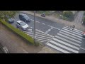 BRODNICA - Potrącenie rowerzysty(pieszego) przez motorowerzystę wideo